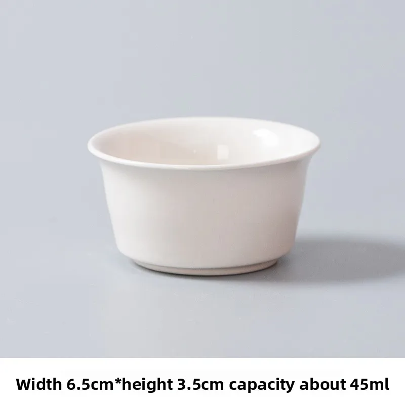 4pcs Ceramic Teacup Household Tea Cup Kungfu Tea Set Small Teacup Drinking Utensils Office White Porcelain Tea Cup