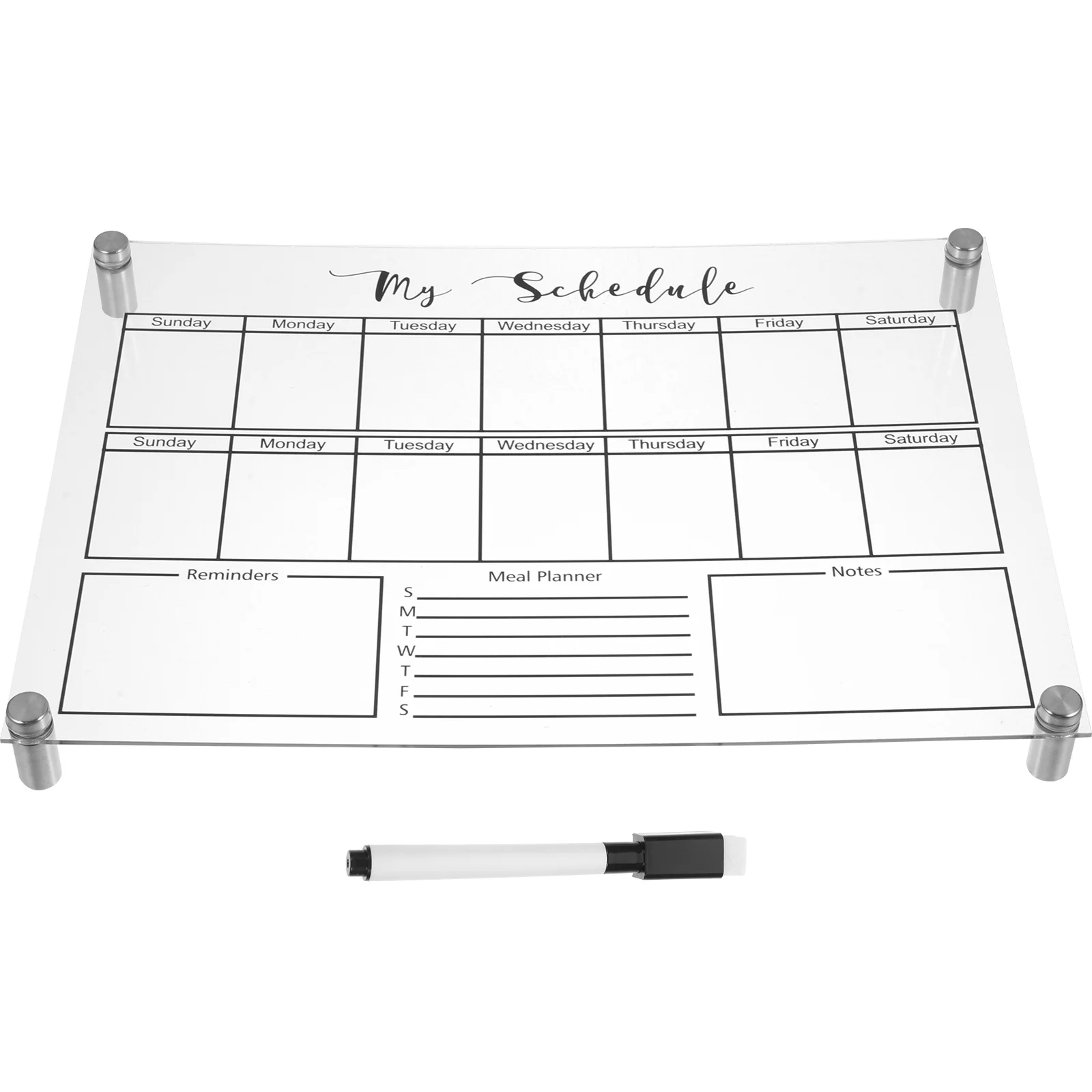 

Glass Fridge Small Dry Erase Board Desktop Dry Erase Board Hanging Whiteboard Weekly planner magnetic Chalkboard Acrylic