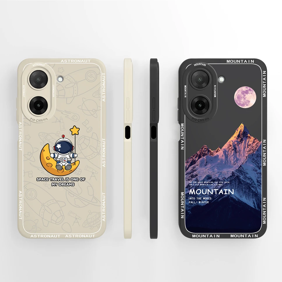Cute Astronaut Soft Silicone Phone Case - Full Protection Anti-Drop Bumper Cover