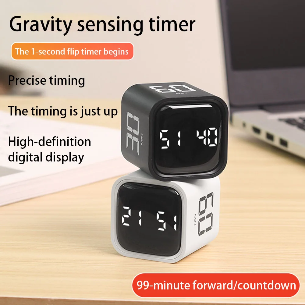 Timer Digitale Magnetico A Cubo Con Sensore Di Gravità - Timer Pomodoro Per Studio, Lavoro, ADHD E Cucina