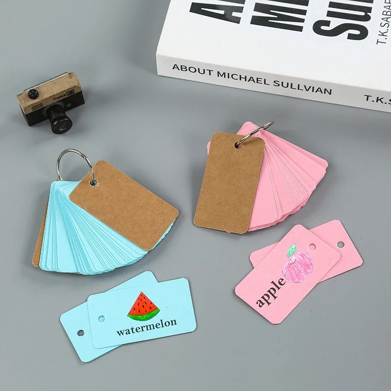 50-Sheet Kraft Paper Flashcards with Rings 3