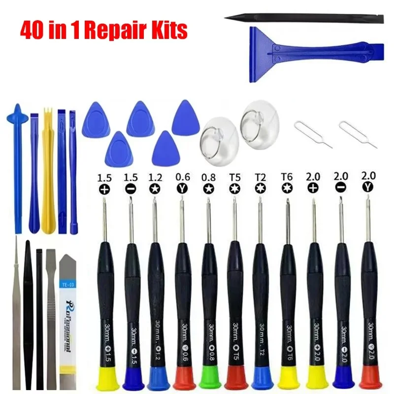 Kit di strumenti professionali per la riparazione e l'apertura dello schermo LCD di telefoni cellulari e tablet, con cacciaviti per iPhone, iPad, Xiaomi, Huawei