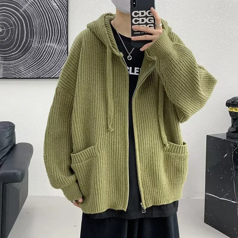 ジャケット・アウター vintage knit coat 80s Sweater Knit Coat Vintage Black & White Aurora