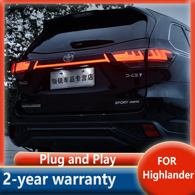 

Задние фары для Toyota Highlander Kluger 2015-2021, светодиодные противотуманные фары, дневные ходовые огсветильник, тюнинг автомобильных аксессуаров, задсветильник ры s