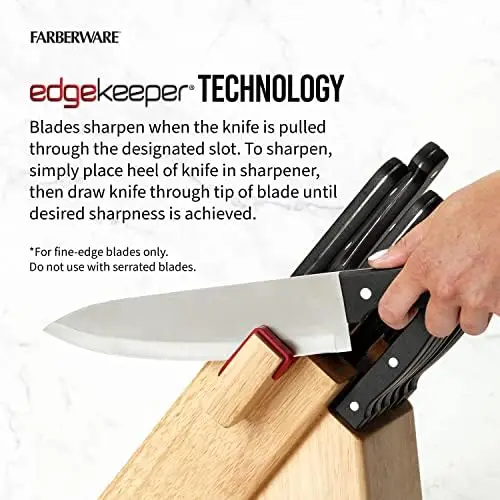 Farberware Edgekeeper 6-inch Cleaver with Self-Sharpening Sleeve 