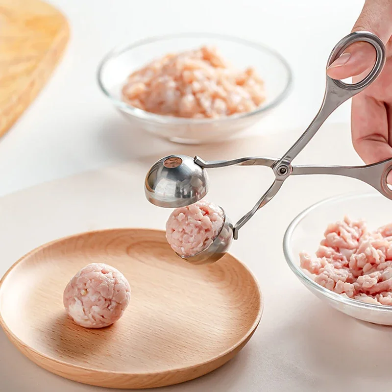 Meat Baller Stainless Steel Meatball Gadgets Spoon Press Baller Tools Non-Stick Meat Stuffed Meatball Shaper Kitchen Tools