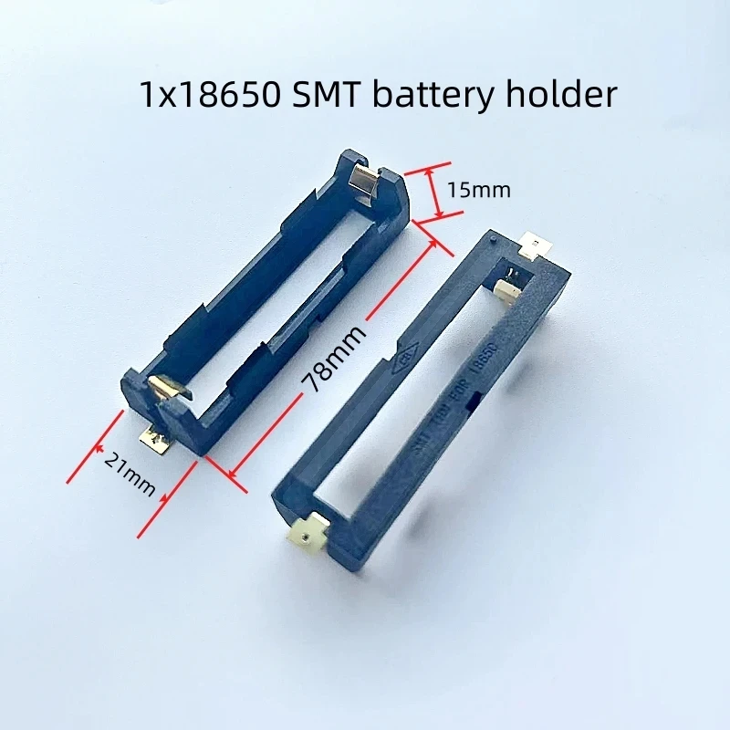 18650 SMT 배터리 상자 난연성 및 고온 방지 SMD 배터리 홀더는 직렬 및 병렬로 연결 가능