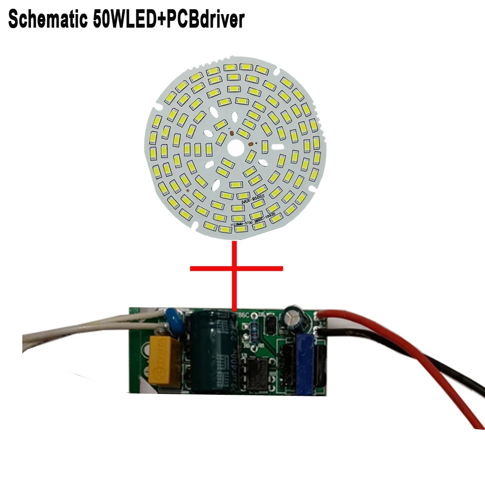 LED PCB Light board 8p 5W 9w12W with SMD 5730 LED Chips 2Pins Plug for Crystal Light Bulb DIY