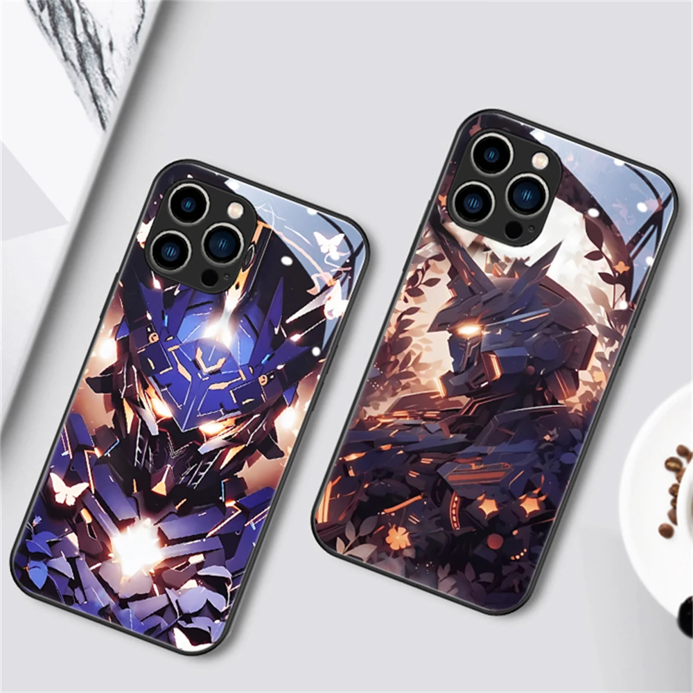 Super coole „The Warriors Of Mech Design“ LED-Leucht-Handyhülle für iPhone Air 17 16 E 15 14 13 12 11 Pro Max Plus – Detail 26