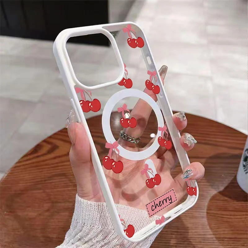 Cherry Blossom Magnetic Phone Case | Magsafe Wireless Charging Compatible Cover