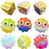 1PC Fidget Dice Toys Push Bubble Popper Cube Sensory Fidget Toys Puppet 3D Squeeze Dice Cube Ball Portable Popping Game 1