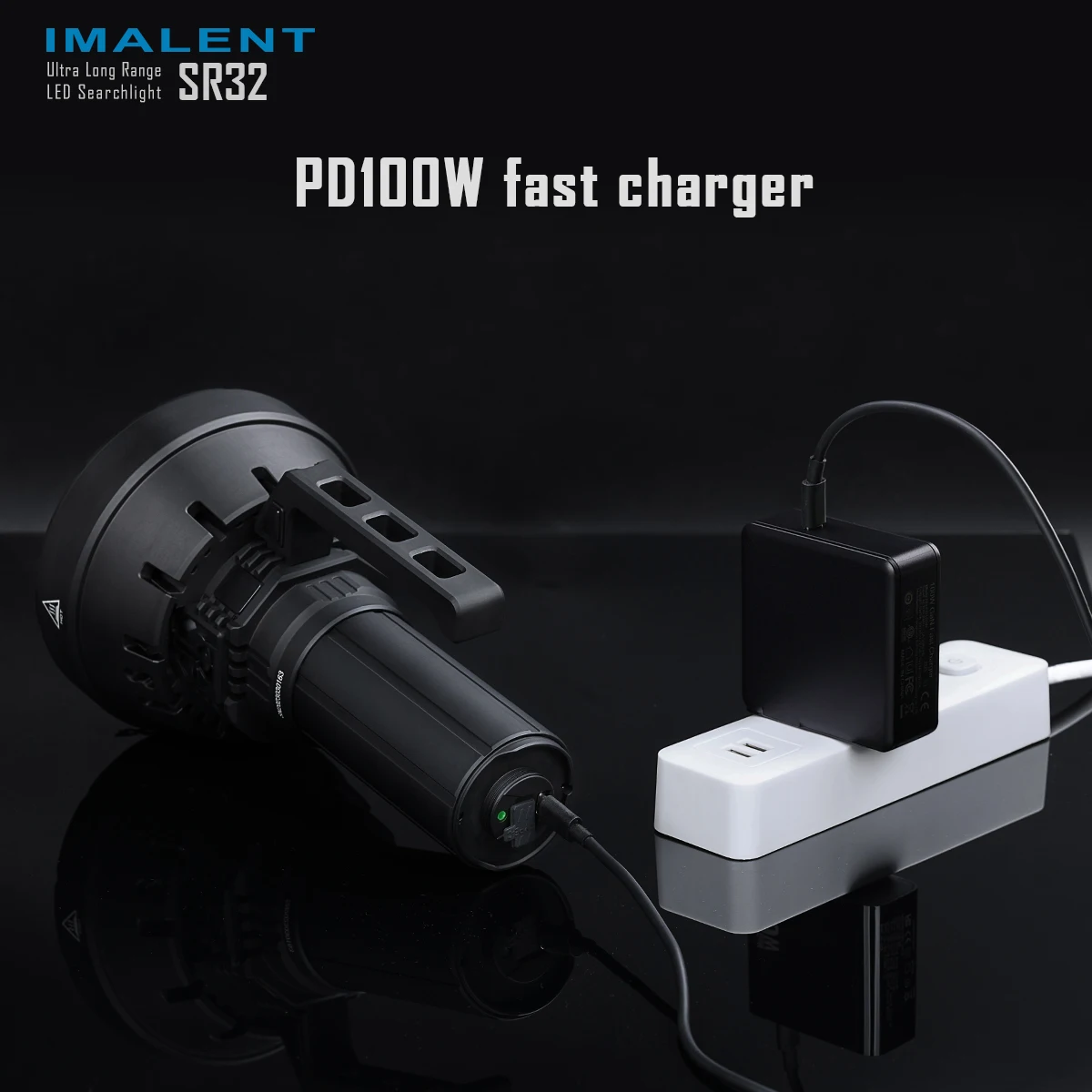 IMALENT SR32 120000 Iumens Flashlight  Range 2080m  High Power Rechargeable Professional Searchlight