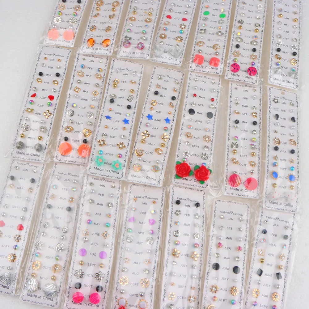 20 Sätze/los Mini Ohrstecker Set Mixed Stil Mode Frauen Schmuck Geschenk Für Freunde Party Geschenke Großhandel – Detail 10