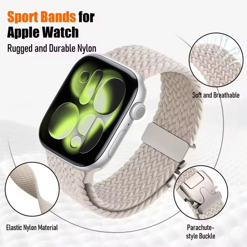 Breathable Parachute Nylon Braided Strap