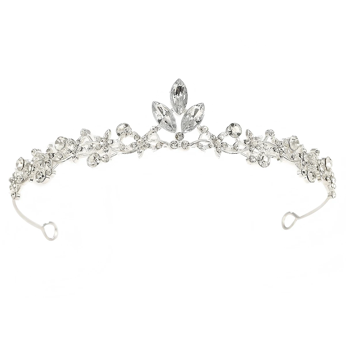 8 Stile Einfache Barocke Braut-Kristallkrone Tiara Göttin Prinzessin Hochzeits-Stirnbänder Elegante Haaraccessoires Geburtstagsgeschenke – Detail 8