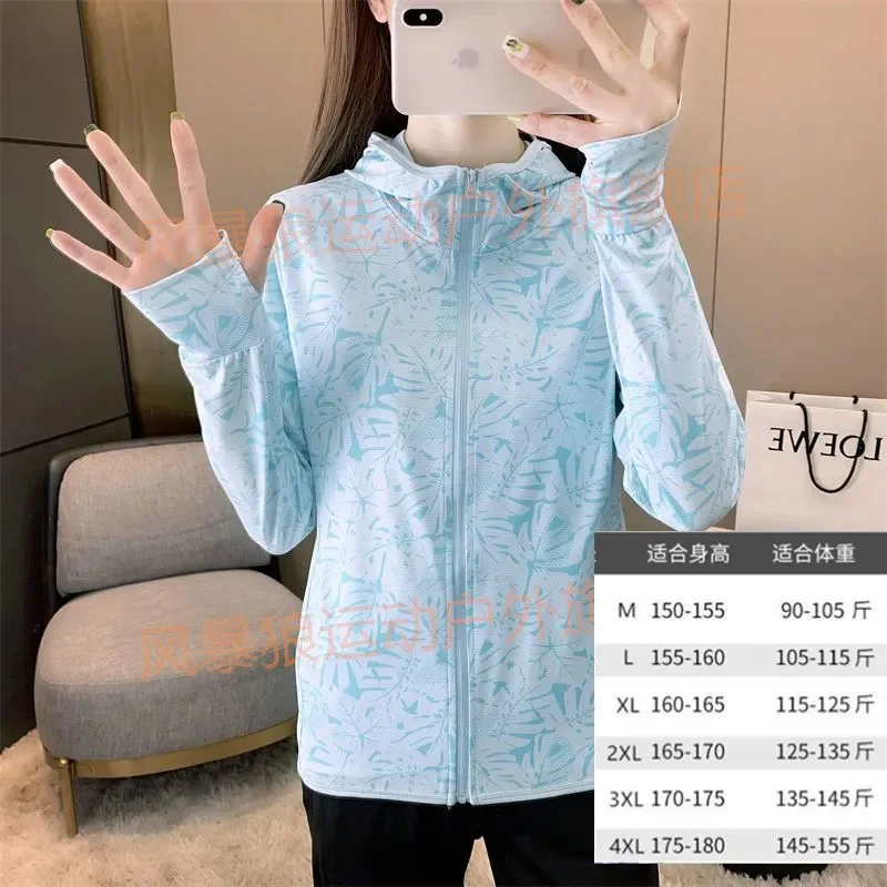 UPF50+Outdoor Ice Silk Sunscreen Suit For Women Wearing Summer UV Resistant Hat Brim Style Breathable Elastic Sport Suit For Men