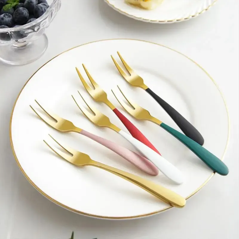 Fruit Fork Simple 304 Stainless Steel One Creative Tableware Home Western Food European