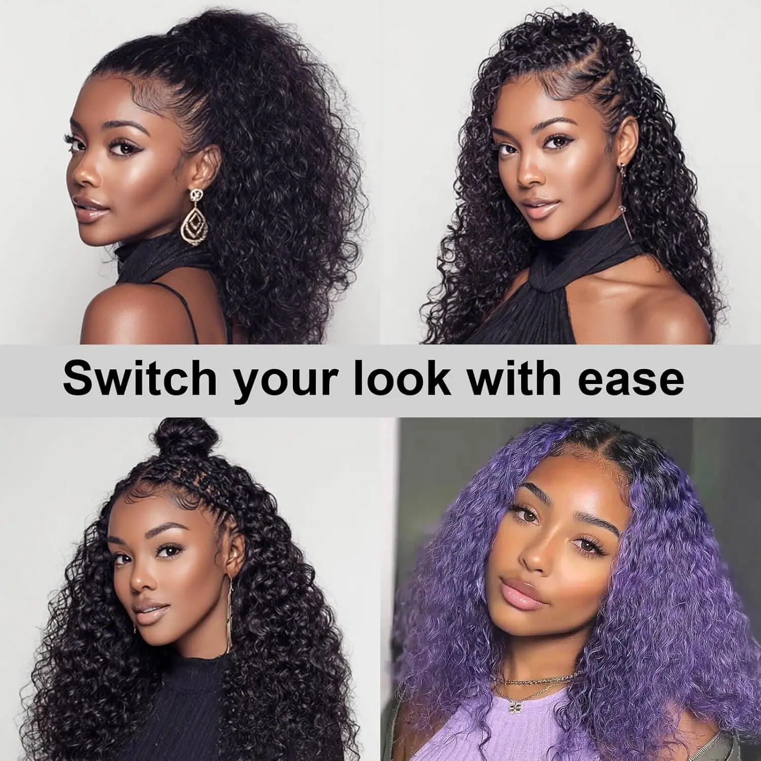 Kinky Curly Wig Human Hair 13x6 Lace Front Wigs Human Hair Afro Jerry Curly Wig 18 inch Pre Plucked 200% Density for Black Women