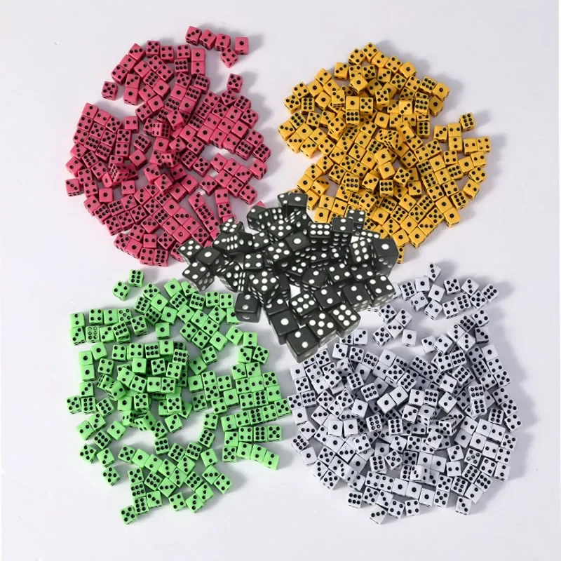 

1000pcs 8mm Plastic Dice Art Model Building Dice Props Mini Right Angle Dice Adult Children Dice Toys Magic Game Accessories