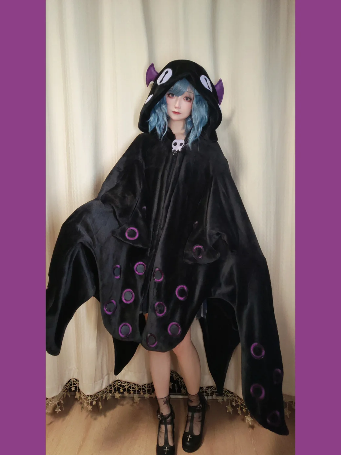 Krul Octopus Cape Plush Pajamas Kawaii Cartoon Y2k Anime Cloak Cosplay  Costume Halloween Adults Winter Sleepwear Blanket Cape 4