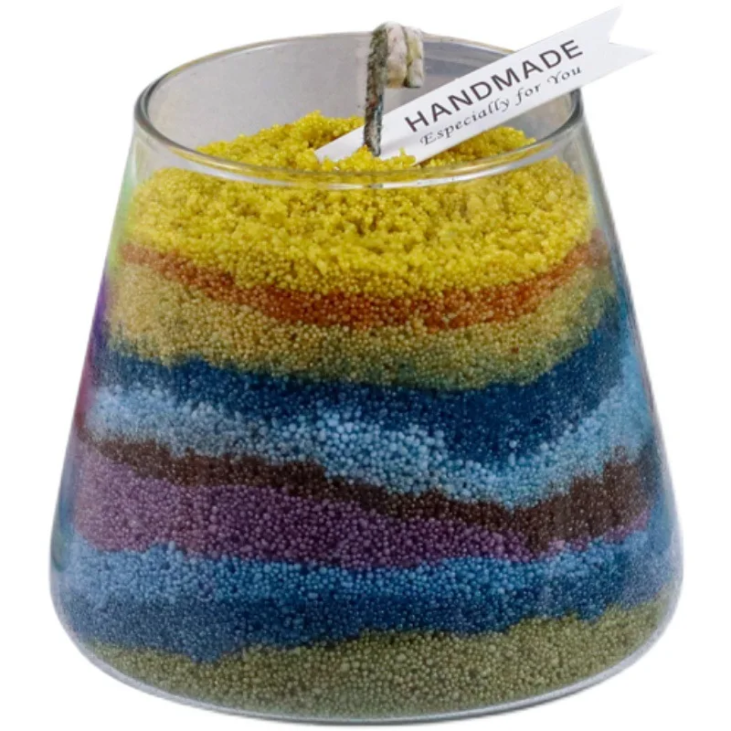 Colorful Particle Smokeless Layered Material DIY Candle Making Kit