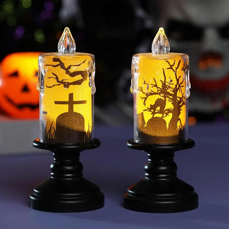 

Electric Halloween Candles Flameless LED Candle Creative Wishing Led Tealight Wedding Birthday Party Decoration Candle Light