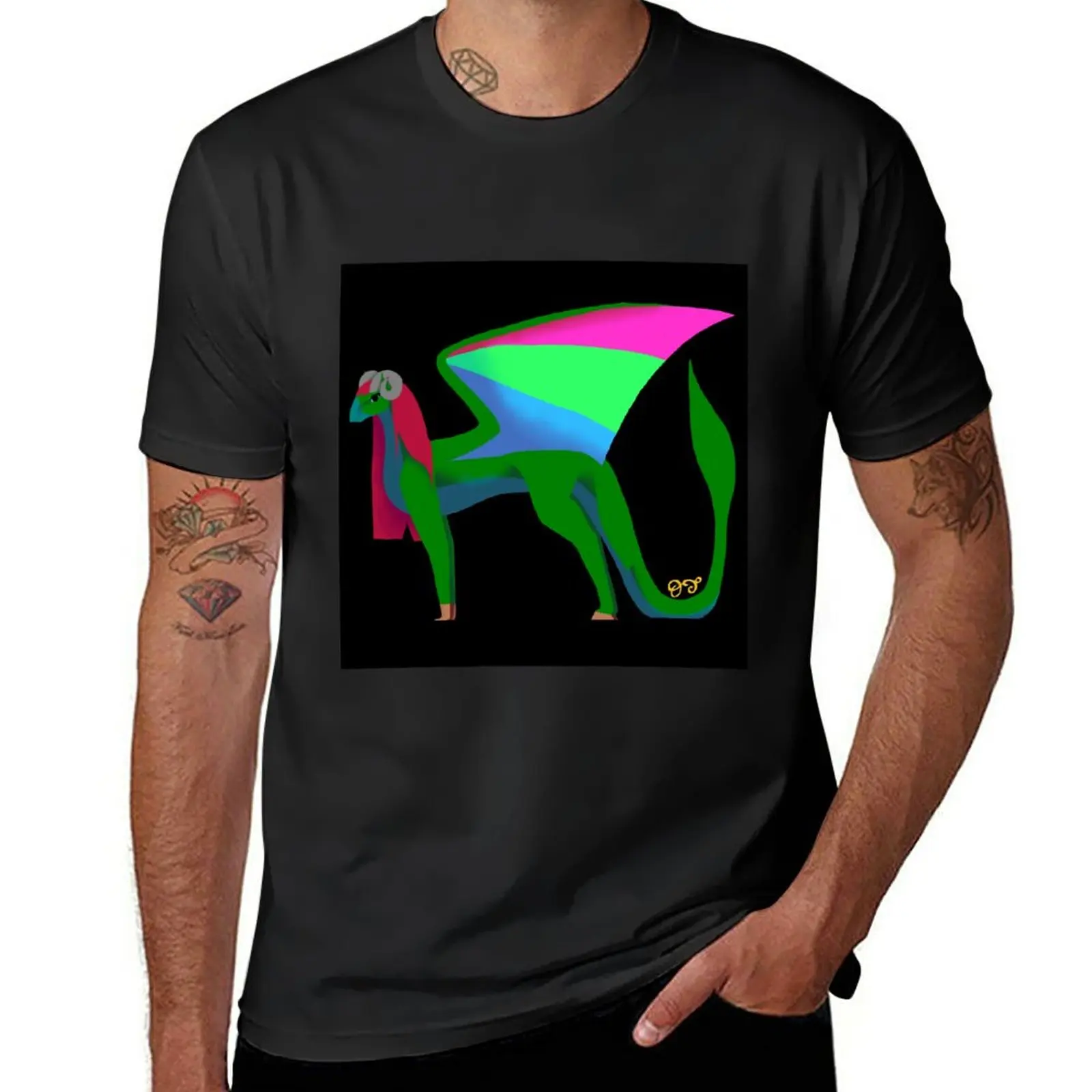 

New Diamond the Polysexual Dragon LGBT T-Shirt shirts graphic tees graphic t shirt cute clothes plain t shirts men