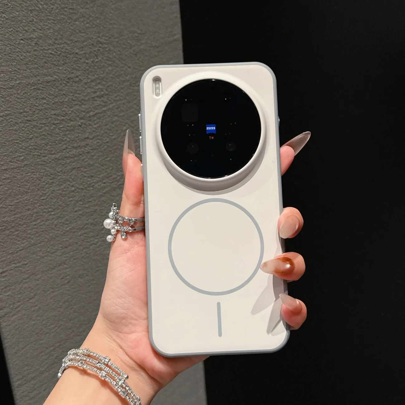 Luxury Matte Magnetic Phone Case with Wireless Charging and Shockproof Bumper