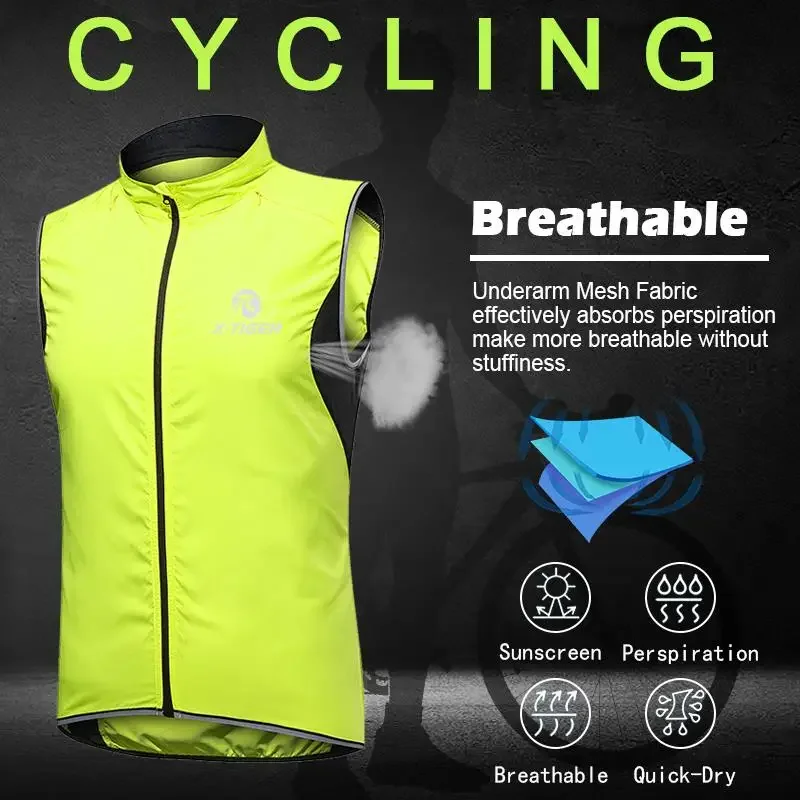 X-Tiger XM-WGY-001 Větruodolná cyklistická vesta reflexní MTB odolná proti dešti - Image 3