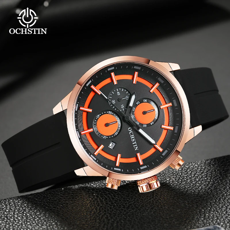 OCHSTIN Legend Multifunction Quartz Core Promotional Model 2024 Fashion Men's Quartz Watch Men's Chronograph Watch