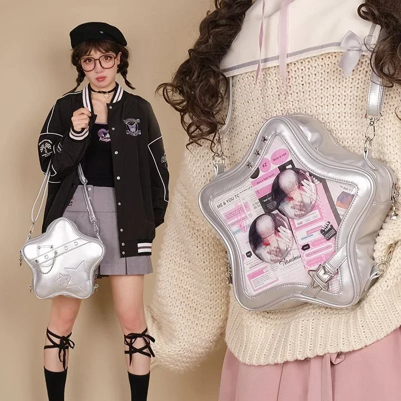 New Ita Bag Backpacks 2026 Popular Transparent School Bag for Women Sweet Chic Star Crossbody Bag Display Autumn Bolsa Сумка