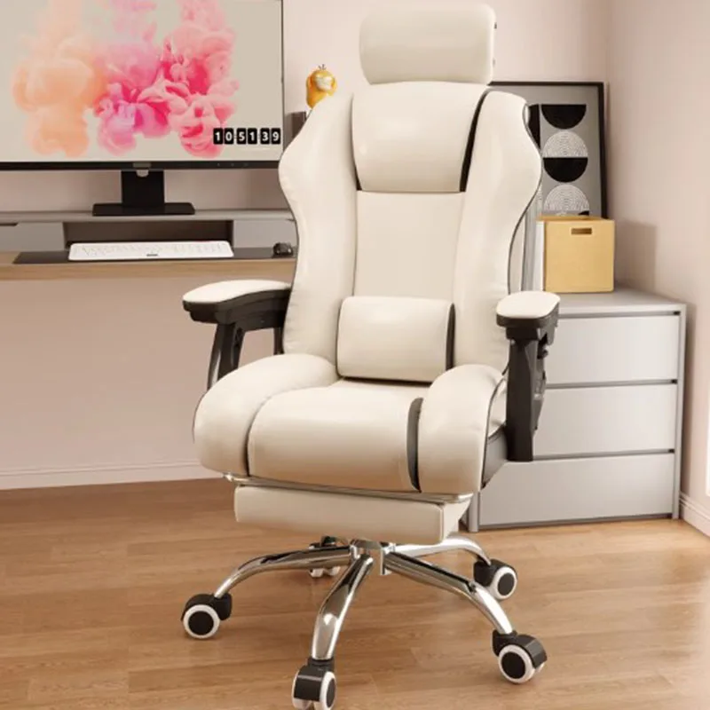 Floor Support Office Chair Rotating Waterproof Swivel Mobile Office Chair Designer White Silla Escritorio Oficina Furniture armrest support office chair rotating waterproof modern designer office chair mobile nordic cadeira para escritorio furniture