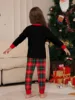 Christmas Family Outfit Mom Daughter Dad Son Family Matching Pyjamas Set Soft long sleeved pyjamas Cute baby and dog jumpsuit 6