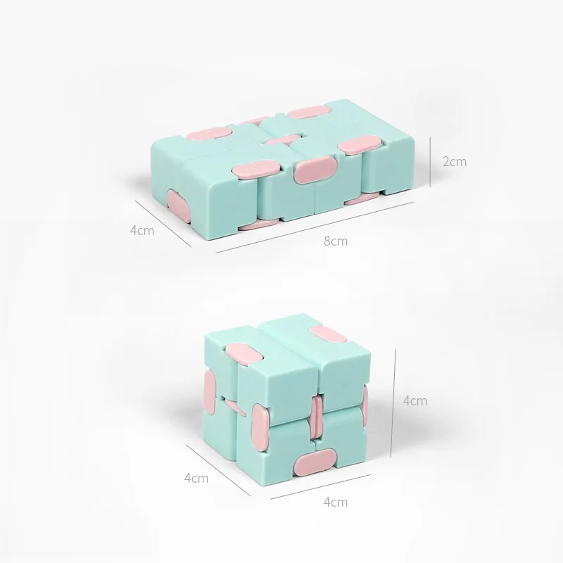 New Fidget Toys Decompression Finger Cube Infinity Cube Stress Relief Toy for Children and Adults Unzip The Handle