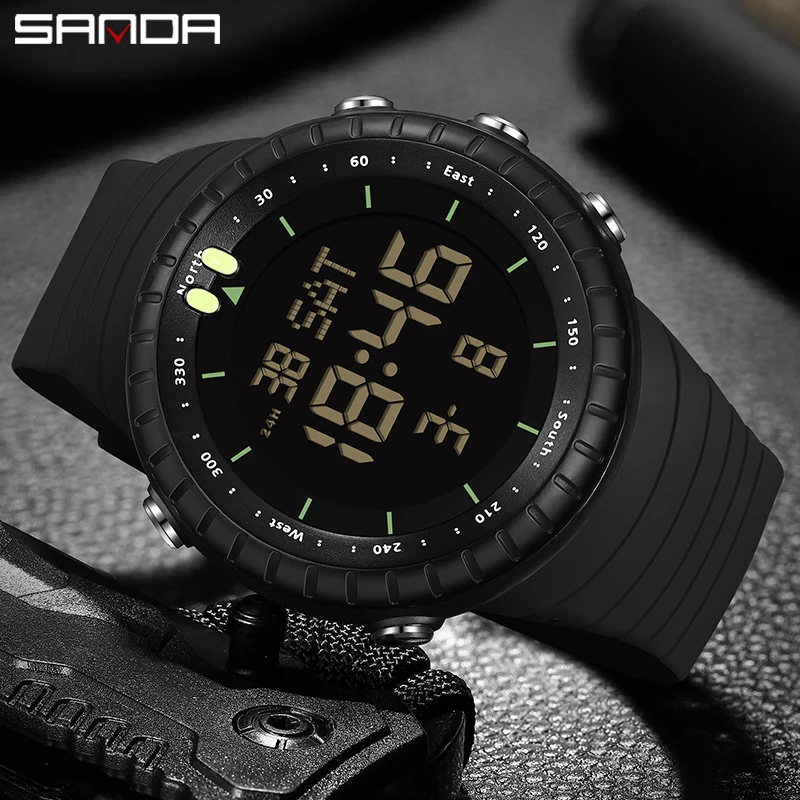 Luxury Waterproof LED Digital Sport Watch for Men - Shockproof with Alarm Clock