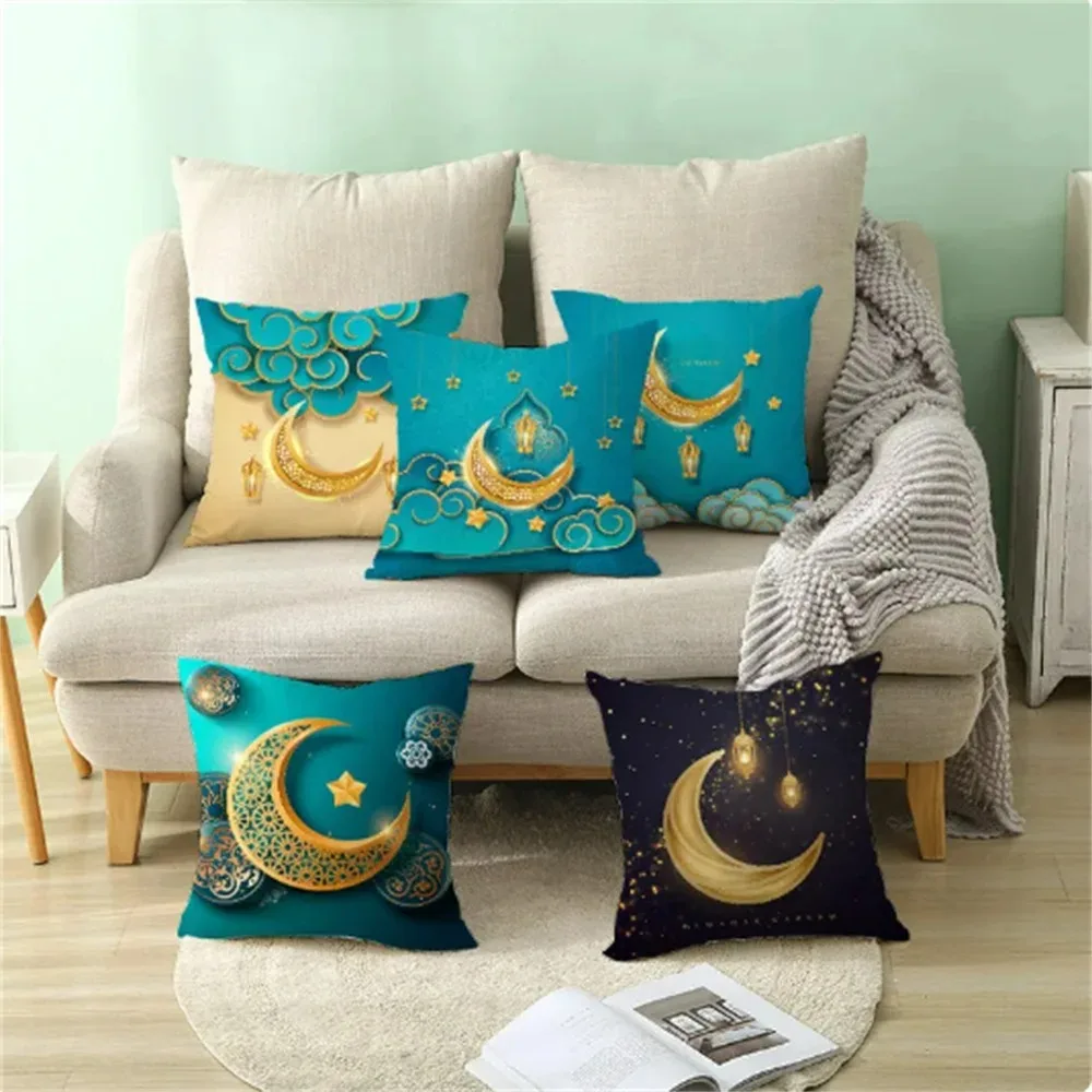

Ramadhan Home Decoration Pillow Cases Islamic Muslim Holiday Decoration Ramadan Living Room Sofa Decoration Cushion Covers