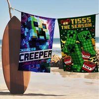Game M-Minecrafts-s MC Microfiber Blanket Quick Drying Beach Towels Oversized Printing Super Absorbent Pool Towel Blanket 1