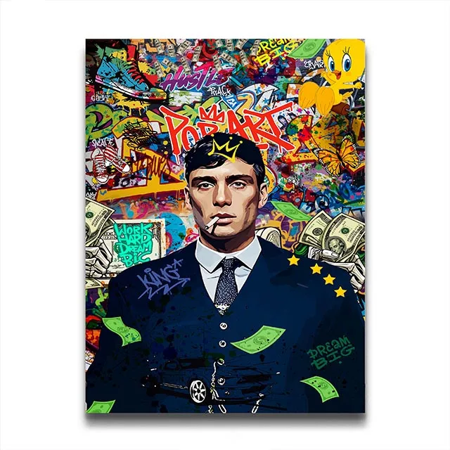 Bold Urban Graffiti Art Print - Retro 80s Street Style Canvas Decor