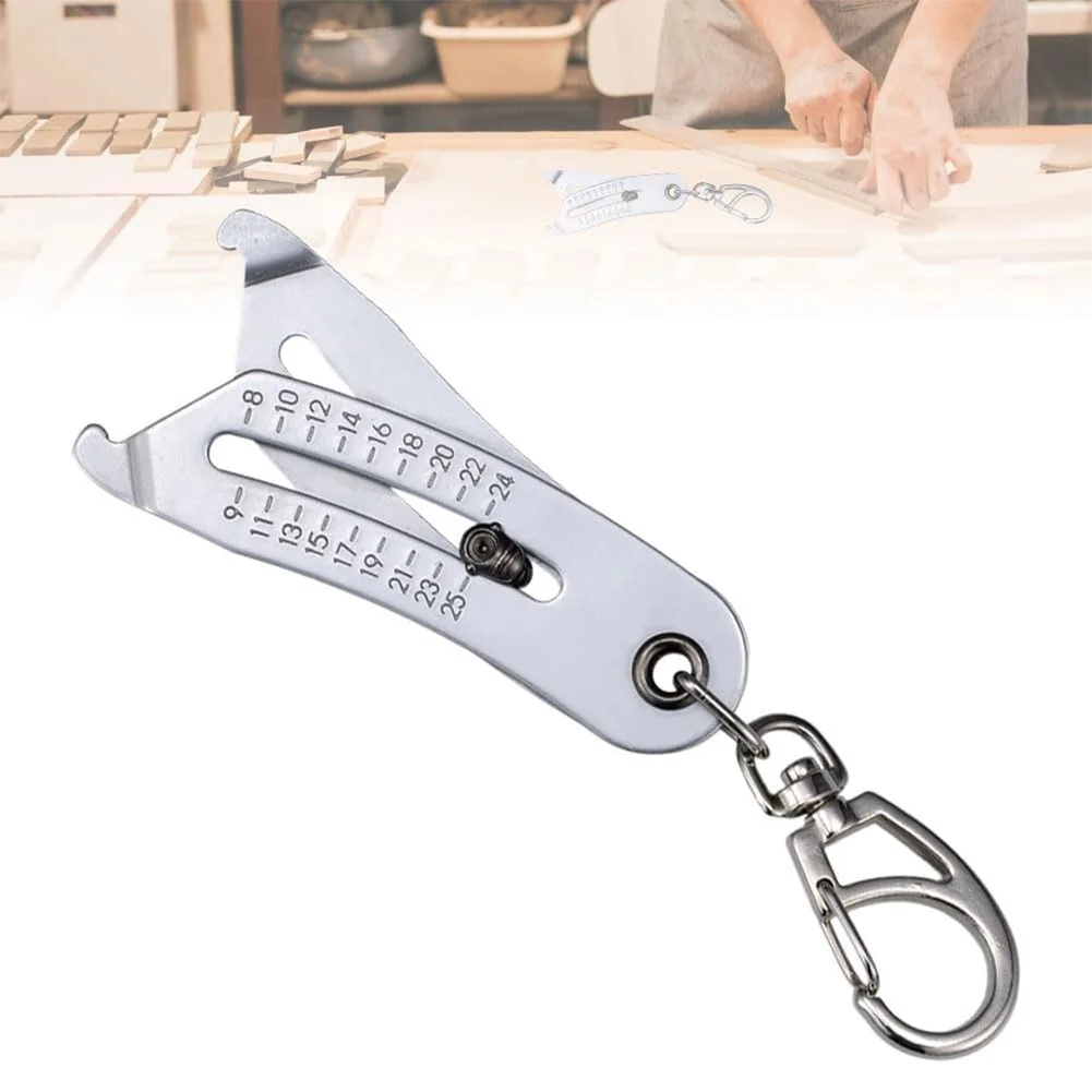 Bolt Size Finder Keychain Precise Nut and Bolt Thread Checker Bolt Size and Thread Identifier Gauge for Hand Measuring