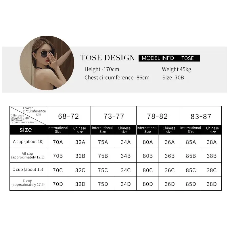 Sexy U-shaped Back Lingerie Female Inner Wear Summer Thin Without Trace Backless Triangle Cup Polymerization Bra