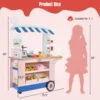 Kids Snacks & Sweets Food Cart Kids Toy Cart Play Set w/ 30 PCS Accessories 2