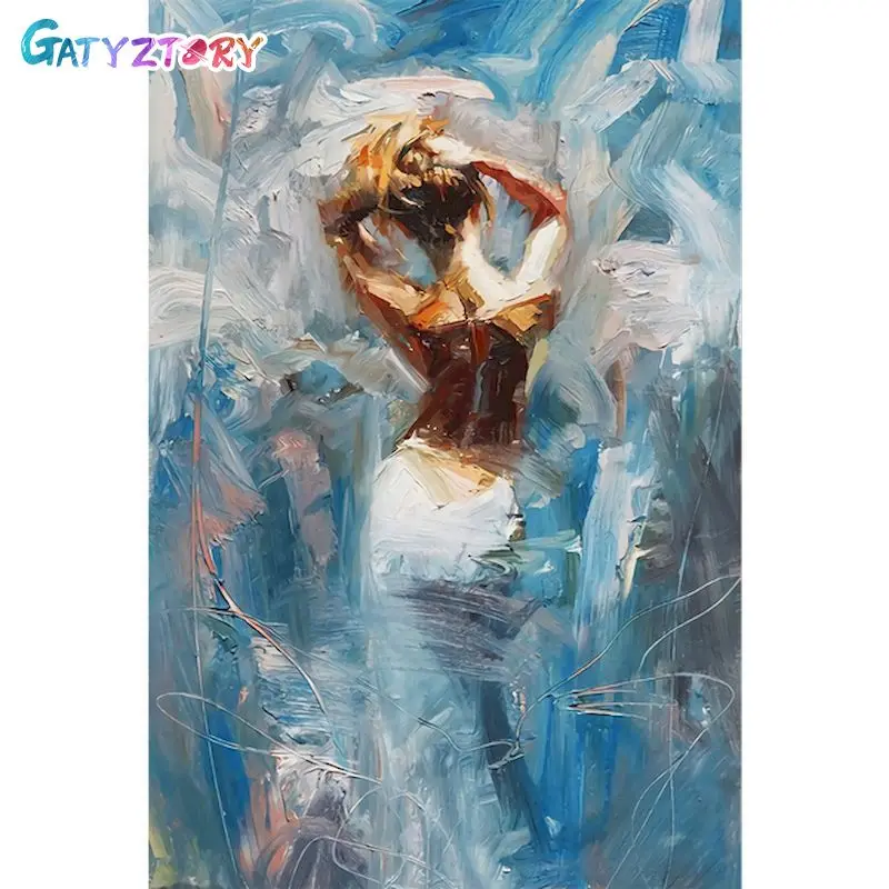 

GATYZTORY Paint By Number Woman Wall Art DIY Frame Picture By Numbers Acrylic Canvas Painting For Decoration 60x75cm