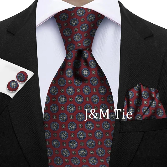 Krawatte für Männer, Einstecktuch-Set, blau, weinrot, weiche Seide, Hochzeitsgeschenk, Krawatte, Anzug, Accessoires, passend für Gruppe, Urlaub, Party, Geschenk – Detail 28