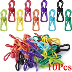 Premium PVC - Coated Steel Chip Clips - High Elasticity Metal Clamps (10Pcs Random)