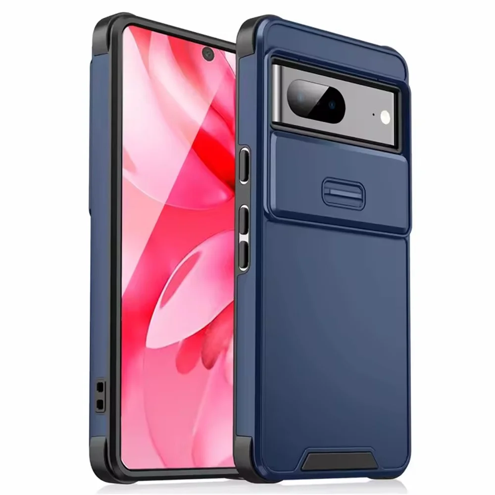 Slide Camera Protector Shockproof Phone Case with Lens Protective Armor Cover
