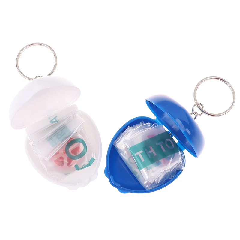 1PC Protect CPR Mask Mouth KeyChain Rescue In Heart Box Face Mask First Aid