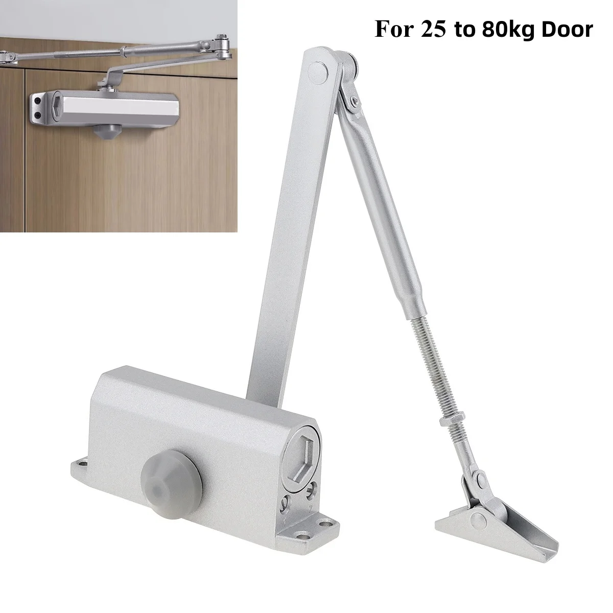 Aluminum Alloy Automatic Door Closer Fire-proof Residential Door Hydraulic Auto Closer