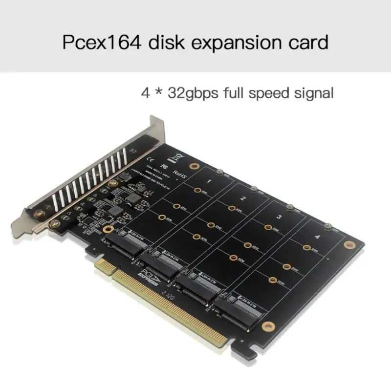 Pci e x16 signal split array card ph44 nvme 4 disk array card 4 32gbps