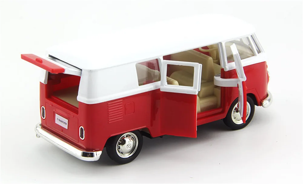 1/36 Volkswagen VW T1 Bus Alloy Diecasts Toy Car Models Metal Vehicles Classical Buses Pull Back Collectable Toys For Children tow truck toy