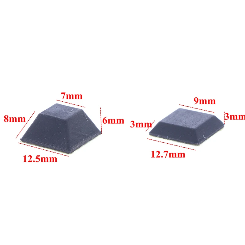 40Pcs Square Rubber Feet Self-Adhesive Bumper Door Stop Furniture Pads